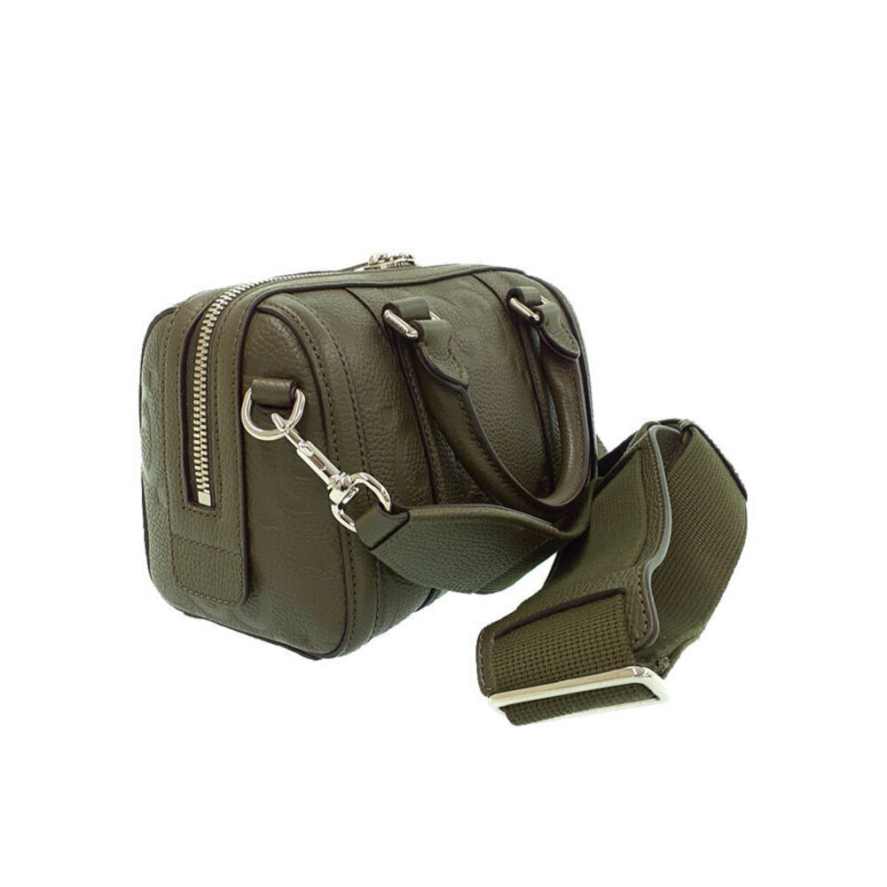 Gucci green duffle leather GG Jumbo bag